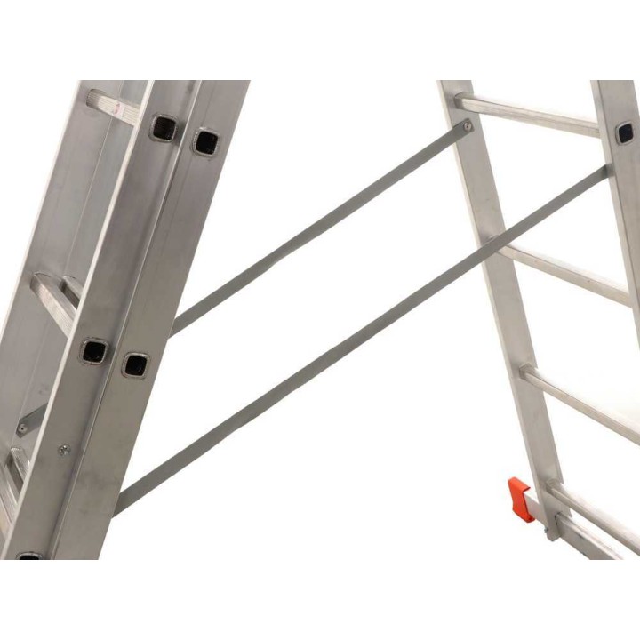 S.T.P. EXPORT teleskooppitikas, 3 × 8 askelmaa, alumiini, 4,50 m, 150 kg