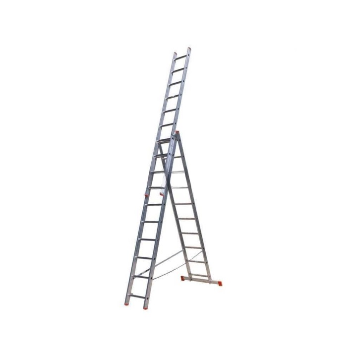 S.T.P. Export teleskooppitikas, alumiini, 3 × 10 askelmaa, 6,15 m
