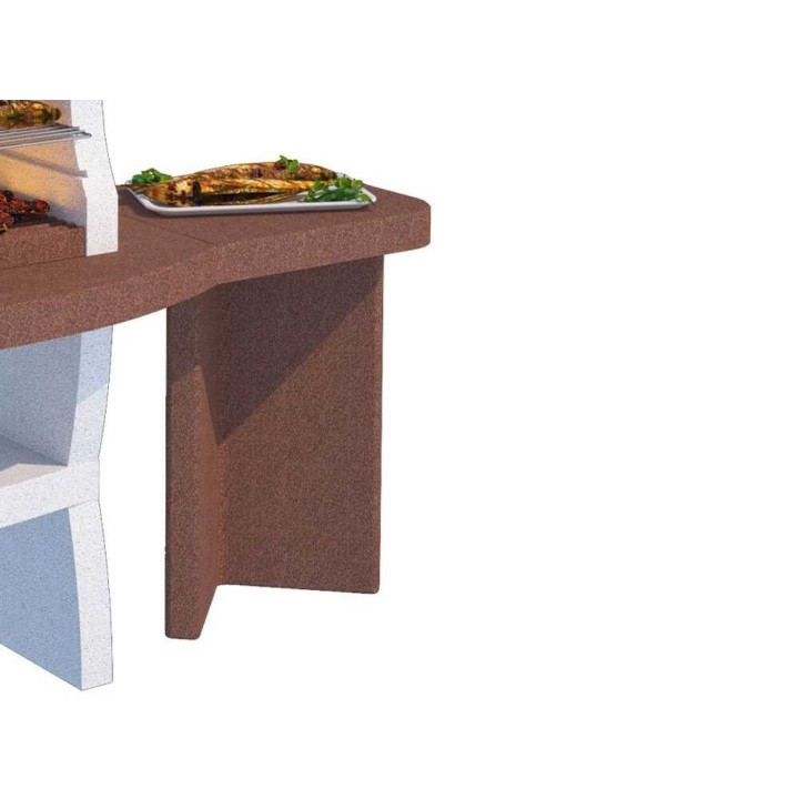 Linea VZ Portofino muurattu puu- ja hiiligrilli, 67 × 40 cm, savuhupulla