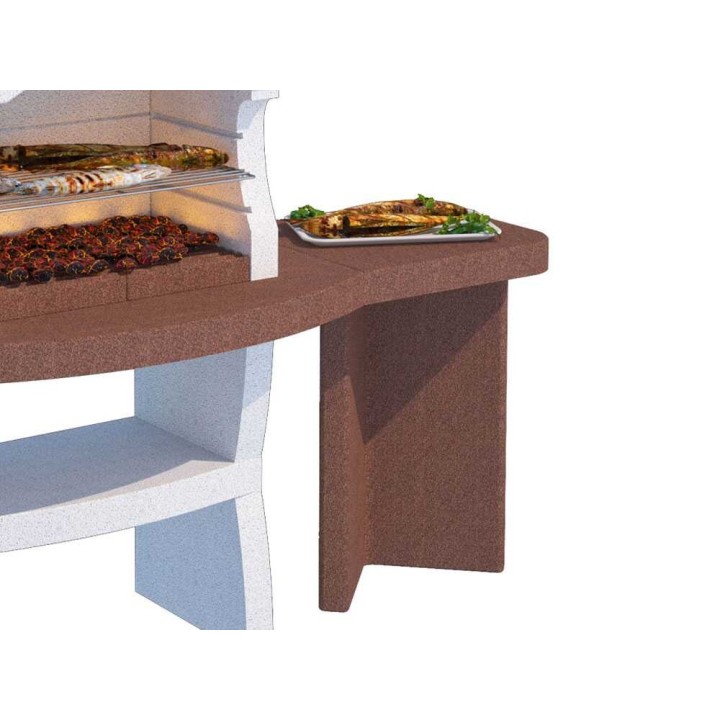 Linea VZ Portofino muurattu puu- ja hiiligrilli, 67 × 40 cm, savuhupulla