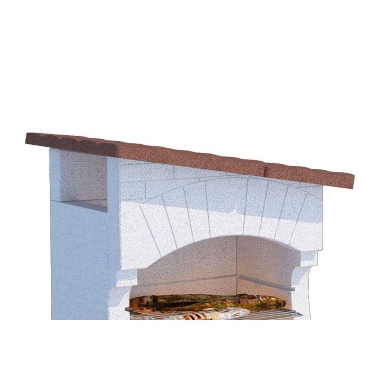 Linea VZ Portofino muurattu puu- ja hiiligrilli, 67 × 40 cm, savuhupulla