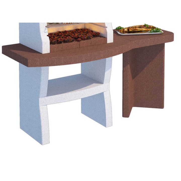 Linea VZ Portofino muurattu puu- ja hiiligrilli, 67 × 40 cm, savuhupulla