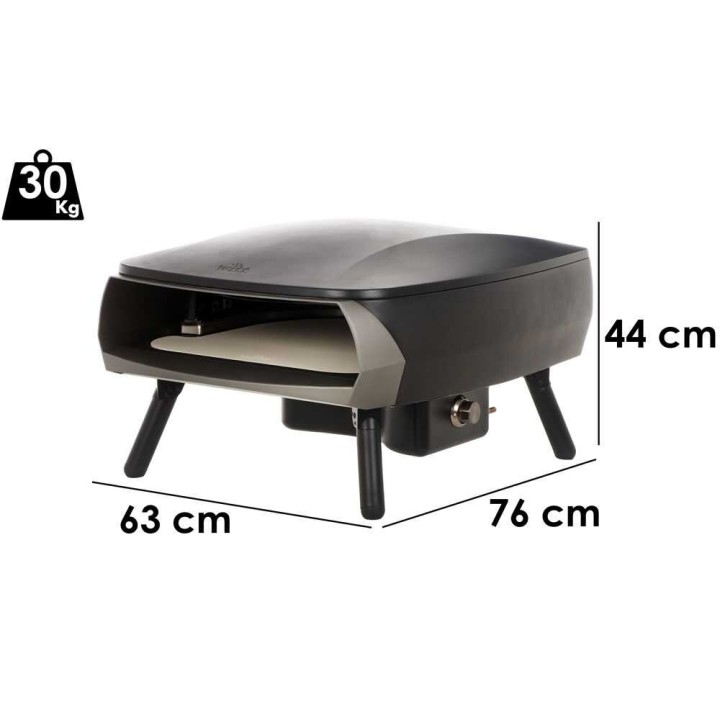 Witt Etna Fermo -kaasupizzauuni, musta, 8,5 kW