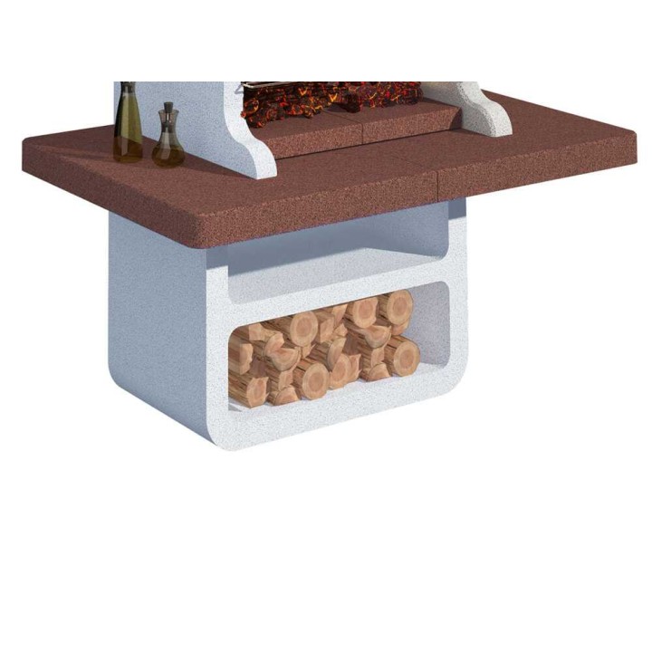 Linea VZ Portorotondo ulkogrilli, puu- ja hiilikäyttöinen, 74 × 40 cm