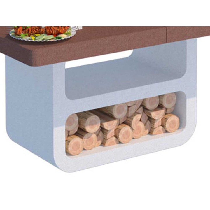 Linea VZ Portocervo muurattu puu- ja hiiligrilli, 74 × 40 cm, 650 kg
