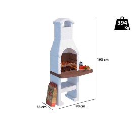 Linea VZ Mentone muurattu hiiligrilli 45 33 cm ritilä