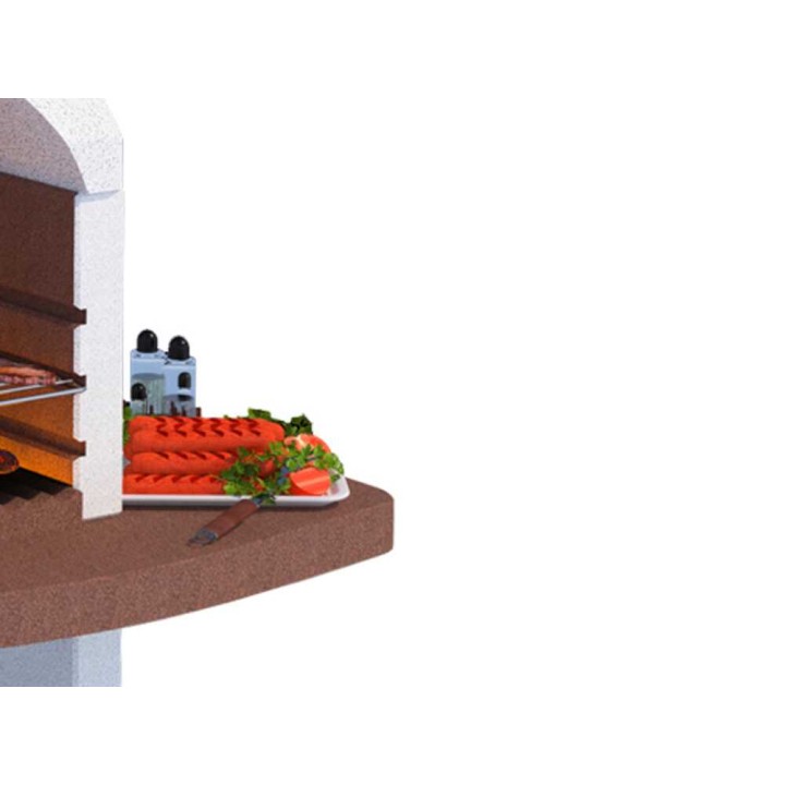 Linea VZ Mentone muurattu hiiligrilli, 45 × 33 cm ritilä