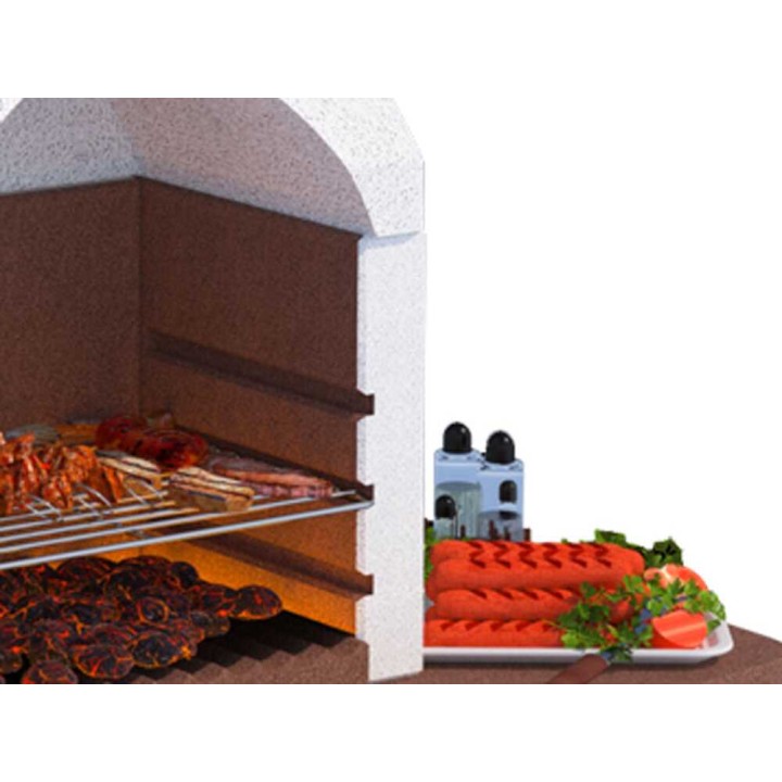Linea VZ Mentone muurattu hiiligrilli, 45 × 33 cm ritilä