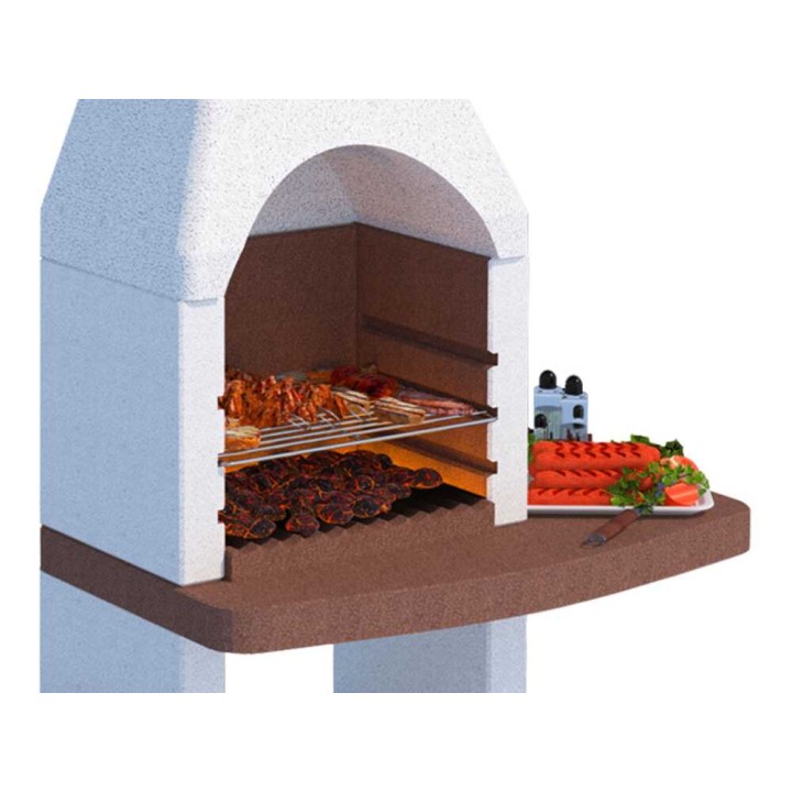Linea VZ Mentone muurattu hiiligrilli, 45 × 33 cm ritilä