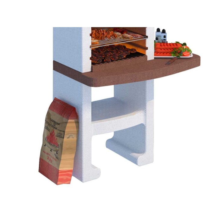 Linea VZ Mentone muurattu hiiligrilli, 45 × 33 cm ritilä