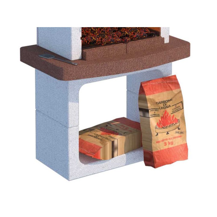 Linea VZ San Remo muurattu hiiligrilli, 57 × 40 cm, 3 korkeutta