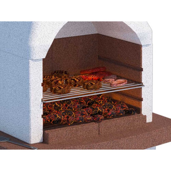 Linea VZ San Remo muurattu hiiligrilli, 57 × 40 cm, 3 korkeutta