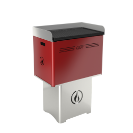 Linea VZ QBY rosso pellettigrilli pirolöttinen palaminen 60 38 cm 35 kg