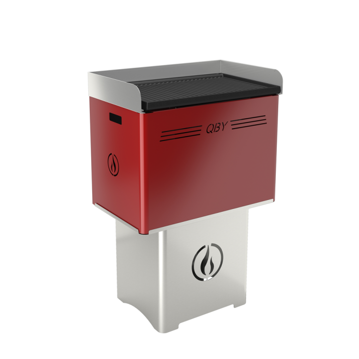 Linea VZ QBY rosso pellettigrilli pirolöttinen palaminen 60 38 cm 35 kg
