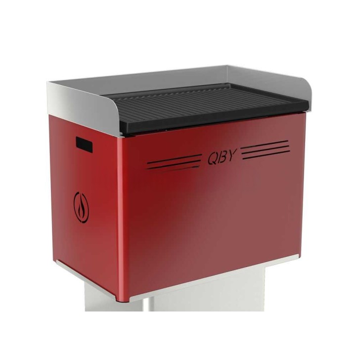 Linea VZ QBY rosso pellettigrilli, pirolöttinen palaminen, 60 × 38 cm, 35 kg