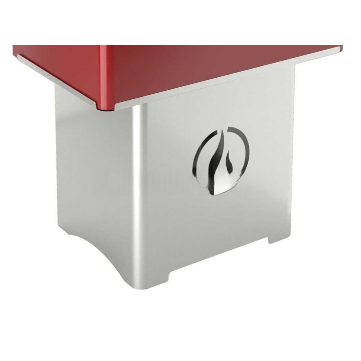 Linea VZ QBY rosso pellettigrilli, pirolöttinen palaminen, 60 × 38 cm, 35 kg
