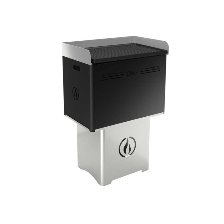 Linea VZ QBY nero pellettigrilli, 60 × 38 cm, pirolüüsi, kuljetuskahva