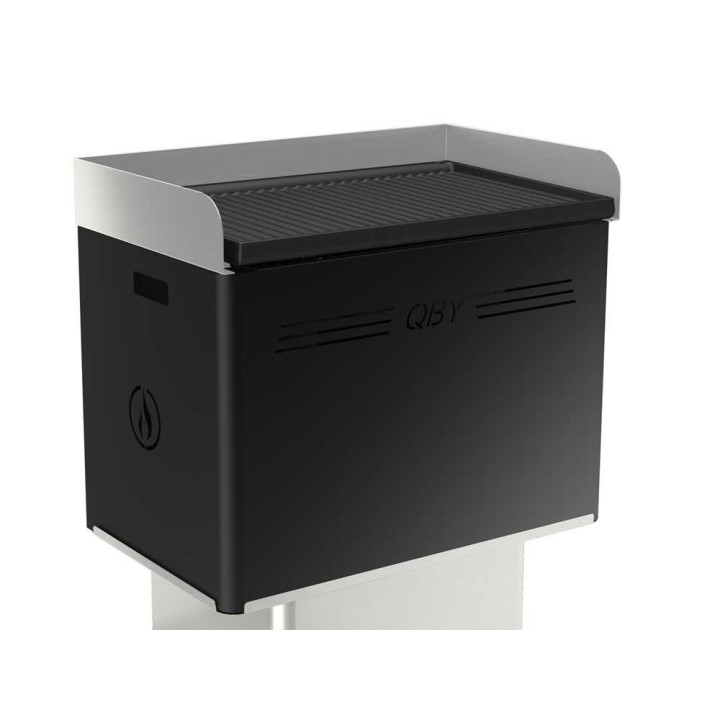Linea VZ QBY nero pellettigrilli, 60 × 38 cm, pirolüüsi, kuljetuskahva