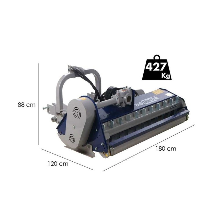 BullMach Demetra 150 SH -traktorimurskain, 150 cm, hydraulinen sivusiirto