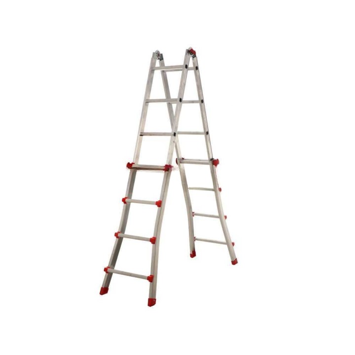 S.T.P. New Red A20NR teleskooppitikas, 2 × 8 askelmaa, 3,90 m, alumiini