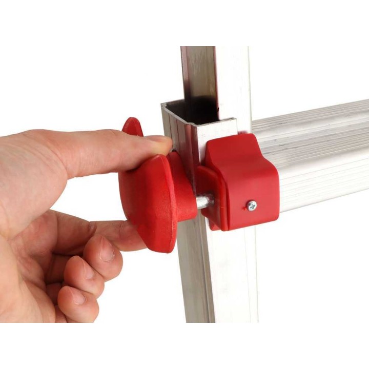 S.T.P. New Red A20NR teleskooppitikas, 2 × 8 askelmaa, 3,90 m, alumiini