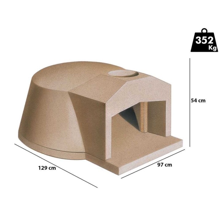 Linea VZ F1 puulämmitteinen upotettava pizzauuni, 85 cm, 3 pizzaa