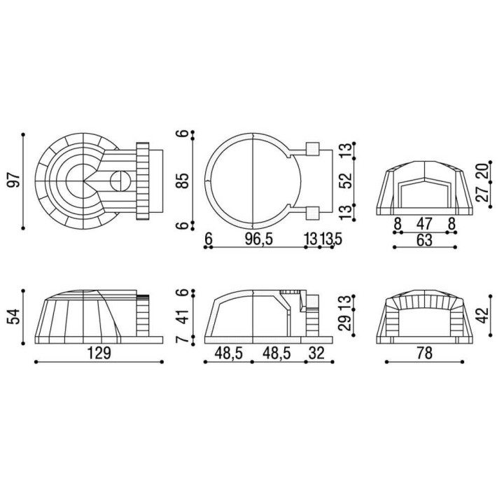 Linea VZ F1 puulämmitteinen upotettava pizzauuni, 85 cm, 3 pizzaa