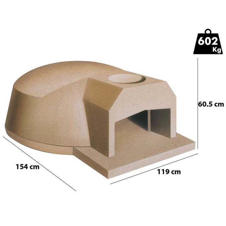 Linea VZ F2 puulämmitteinen upotettava pizzauuni, 107 cm, 5 pizzaa