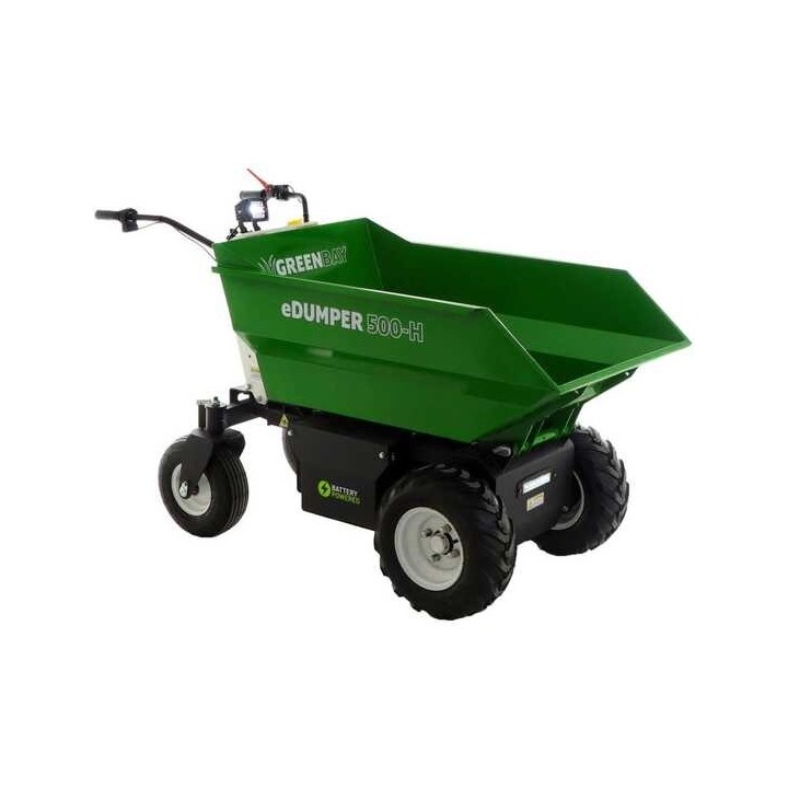 GreenBay eDUMPER 500 H akkukäyttöinen kuljetuskärry 48 V 500 kg hydraulinen kippaus
