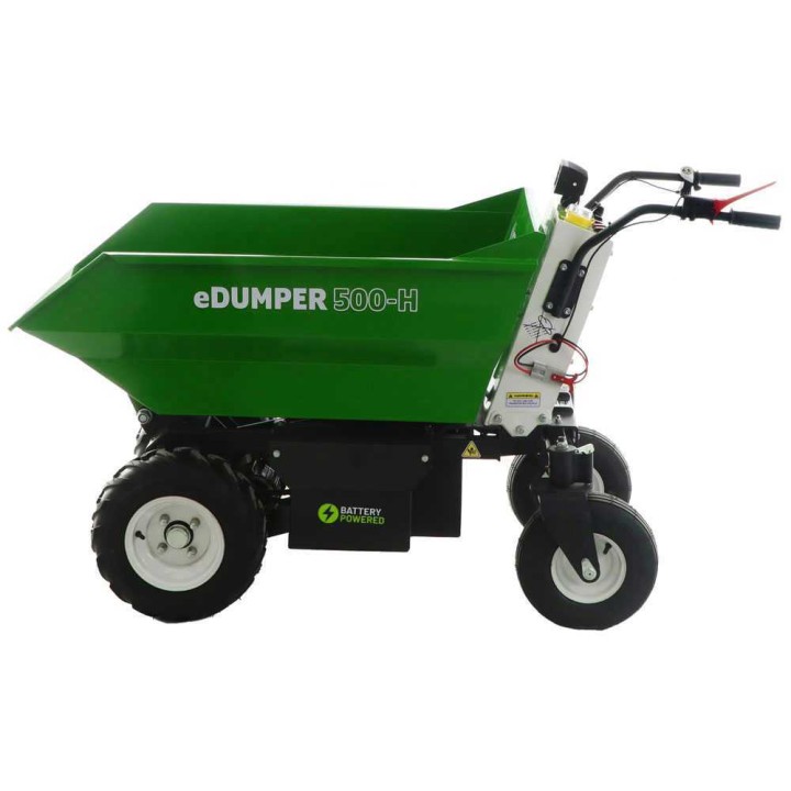 GreenBay eDUMPER 500-H akkukäyttöinen kuljetuskärry, 48 V, 500 kg, hydraulinen kippaus
