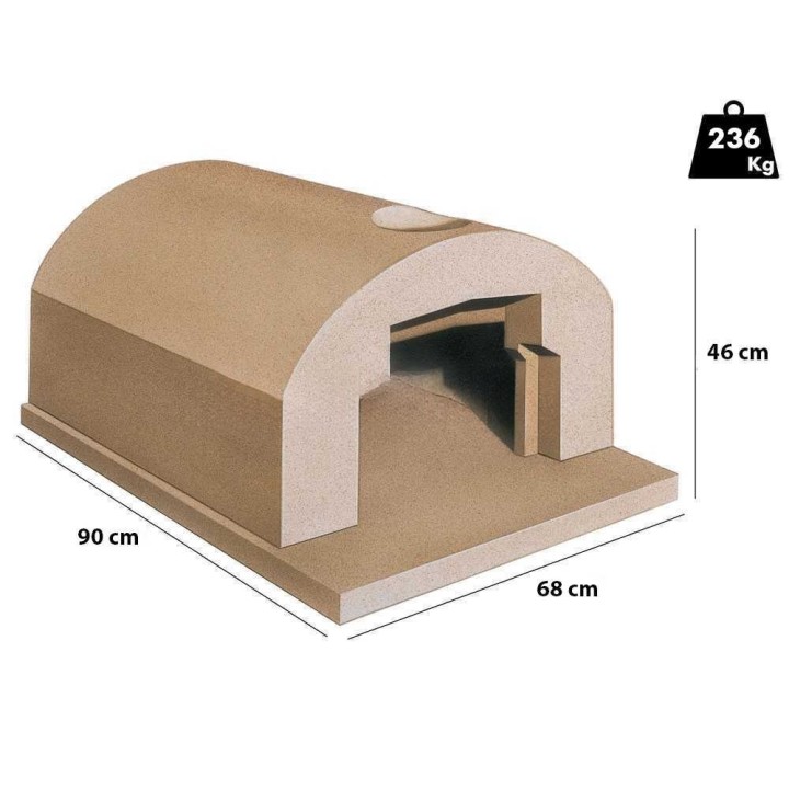 Linea VZ F4 puulämmitteinen pizzauuni, 56 × 61 cm, 2 pizzaa