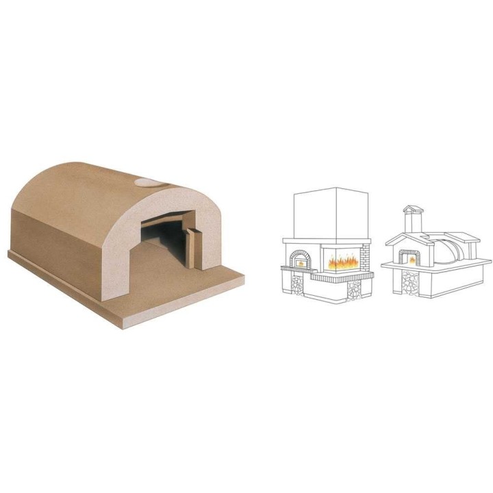 Linea VZ F4 puulämmitteinen pizzauuni, 56 × 61 cm, 2 pizzaa