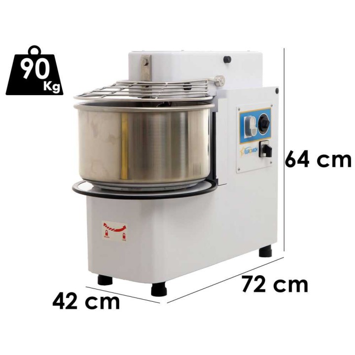 EuroMech ETR 20 2v kierukkataikinakone, 18 kg, 400 V, 2 nopeutta