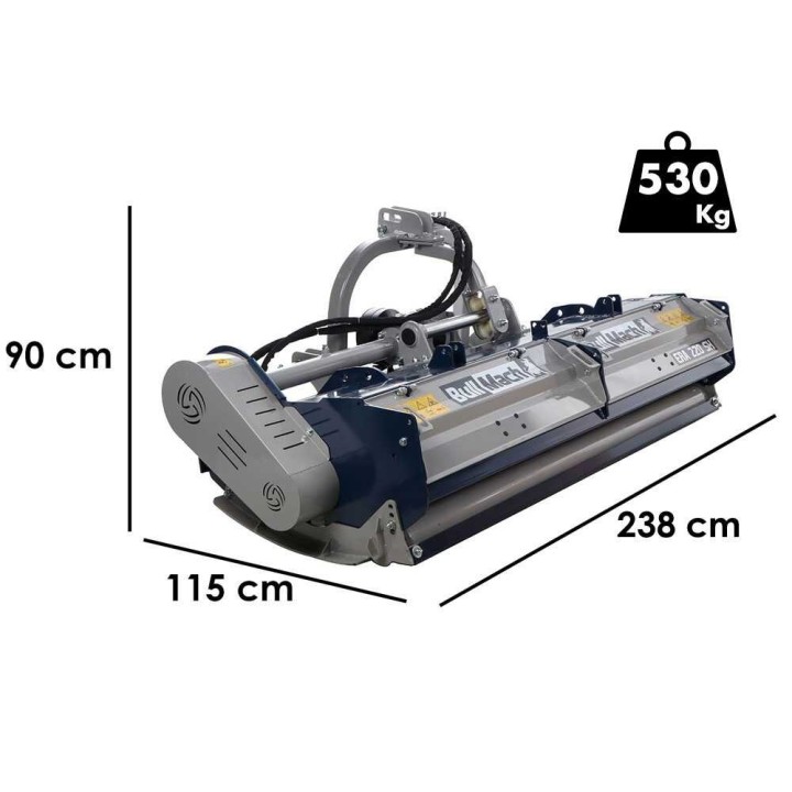 BullMach Era 220 SH traktorimurskain, hydraulinen sivusiirto, 220 cm, 530 kg