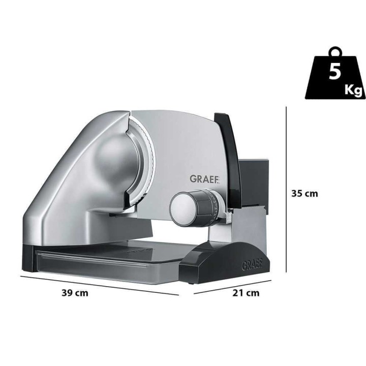 Graef SKS 500 silver viipalointikone ja vihannesleikkuri, 170 W, 170 mm