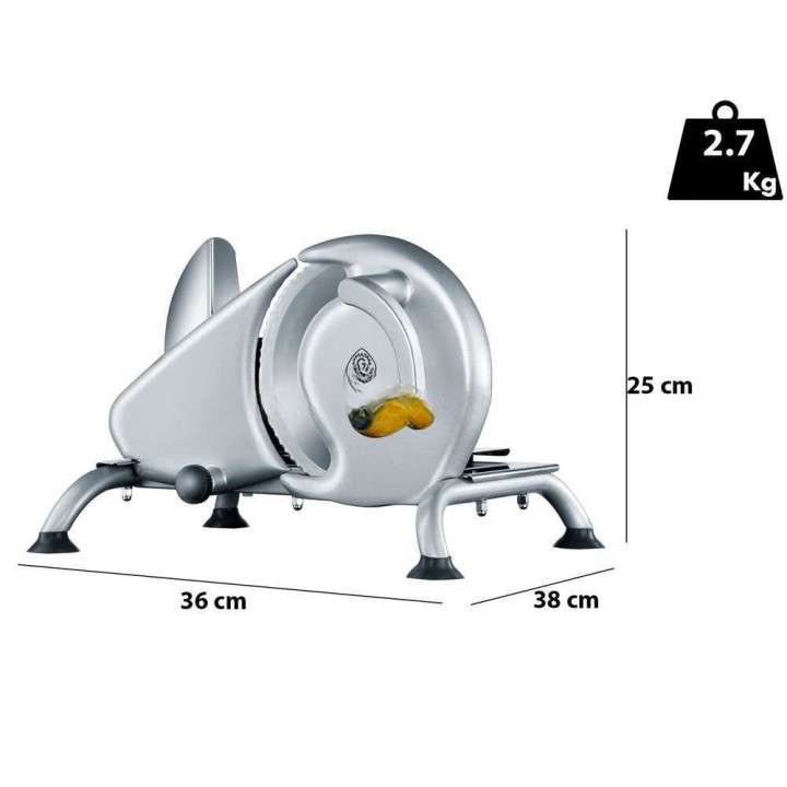 Graef H9 Silver manuaalinen viipalointikone, 190 mm:n terä