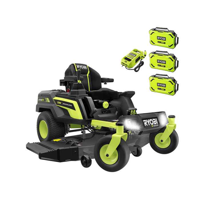Ryobi ZTRX137 akkukäyttöinen ajoleikkuri nollakääntösäde 137 cm 72 V 30 Ah