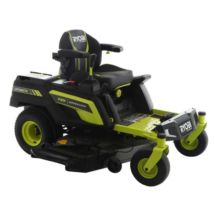 Ryobi ZTRX137 akkukäyttöinen ajoleikkuri, nollakääntösäde, 137 cm, 72 V, 30 Ah