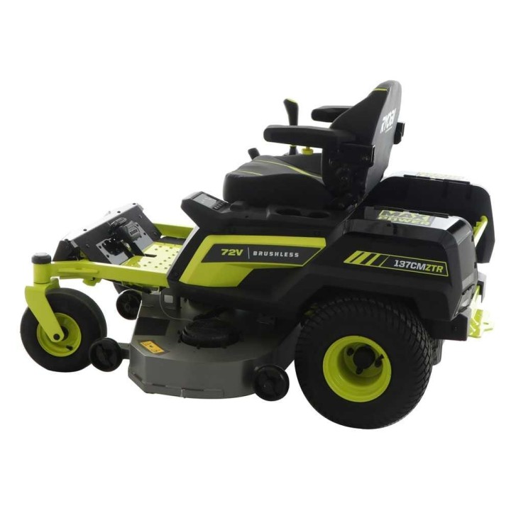 Ryobi ZTRX137 akkukäyttöinen ajoleikkuri, nollakääntösäde, 137 cm, 72 V, 30 Ah