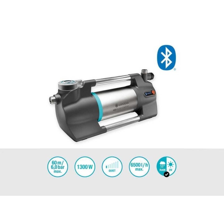 Gardena 6500 SilentComfort puutarhapumppu, 1 300 W, Bluetooth, 6 500 l/h