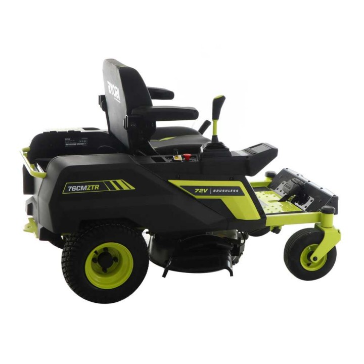 Ryobi ZTRX76 zero-turn-akkukäyttöinen ajoleikkuri, 72 V, 76 cm, 2-in-1