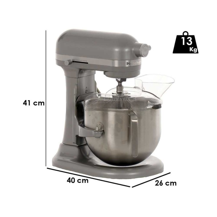 KitchenAid Heavy Duty 5KSM70JPX-ECU planetaarinen yleiskone, hopea, 6,6 l, 375 W