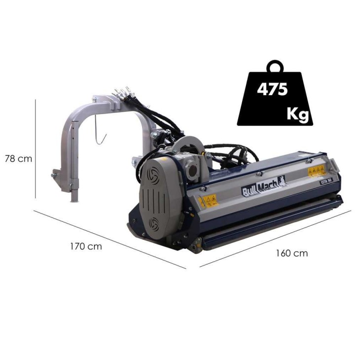 BullMach Estia 140 -reunaniittokone, hydraulinen siirto, 140 cm