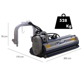 BullMach Estia 180 sivulle siirtyvä traktorimurskain 180 cm 60 70 HP