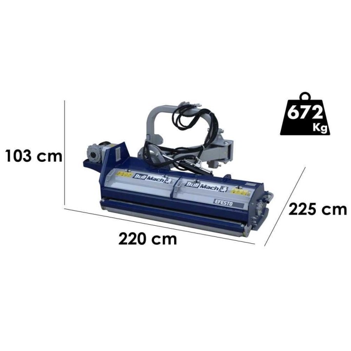 BullMach Efesto 160 traktorimurskain penkereille, 160 cm, 60–70 HP