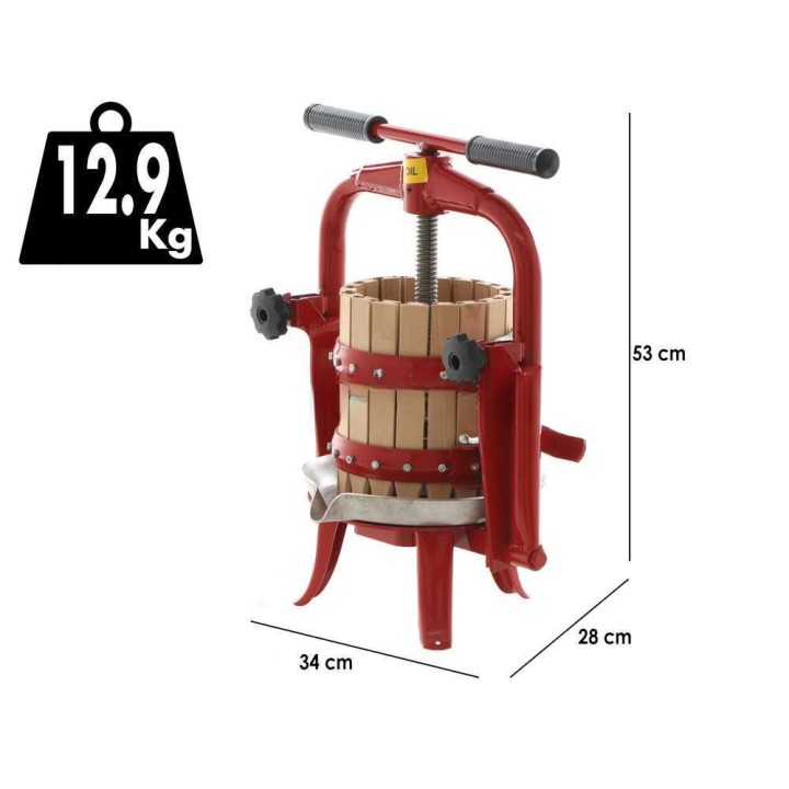 Baesso F15 hedelmä- ja vihannespuristin, 6 l, puukori, manuaalinen