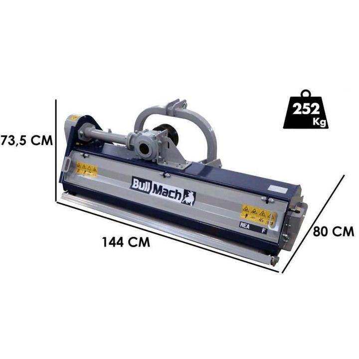 BullMach REA 125 F traktorimurskain, 125 cm, 25–30 HP, vasarat