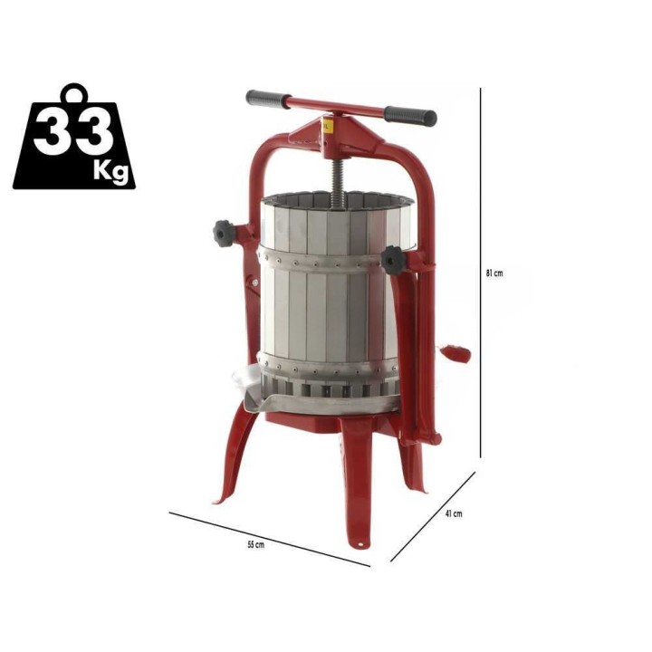 Baesso F25 Inox hedelmäpuristin, 20 l, ruostumaton teräskori