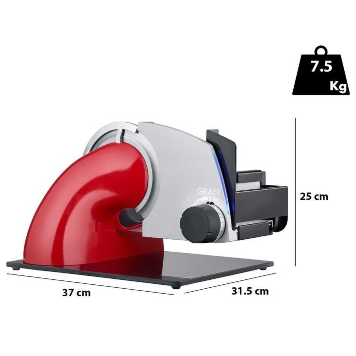 Graef SKS Line 700 Rossa sähköviipalointikone, 170 mm, 170 W, LED-valaistus