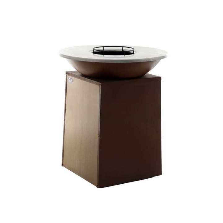 RoyalFood COR-4000 avogrilli puulle ja hiilelle, Corten-teräs, Ø 81 cm